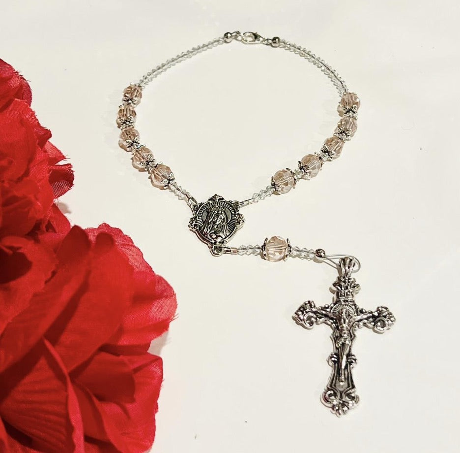 Baby Pink Car Rosary